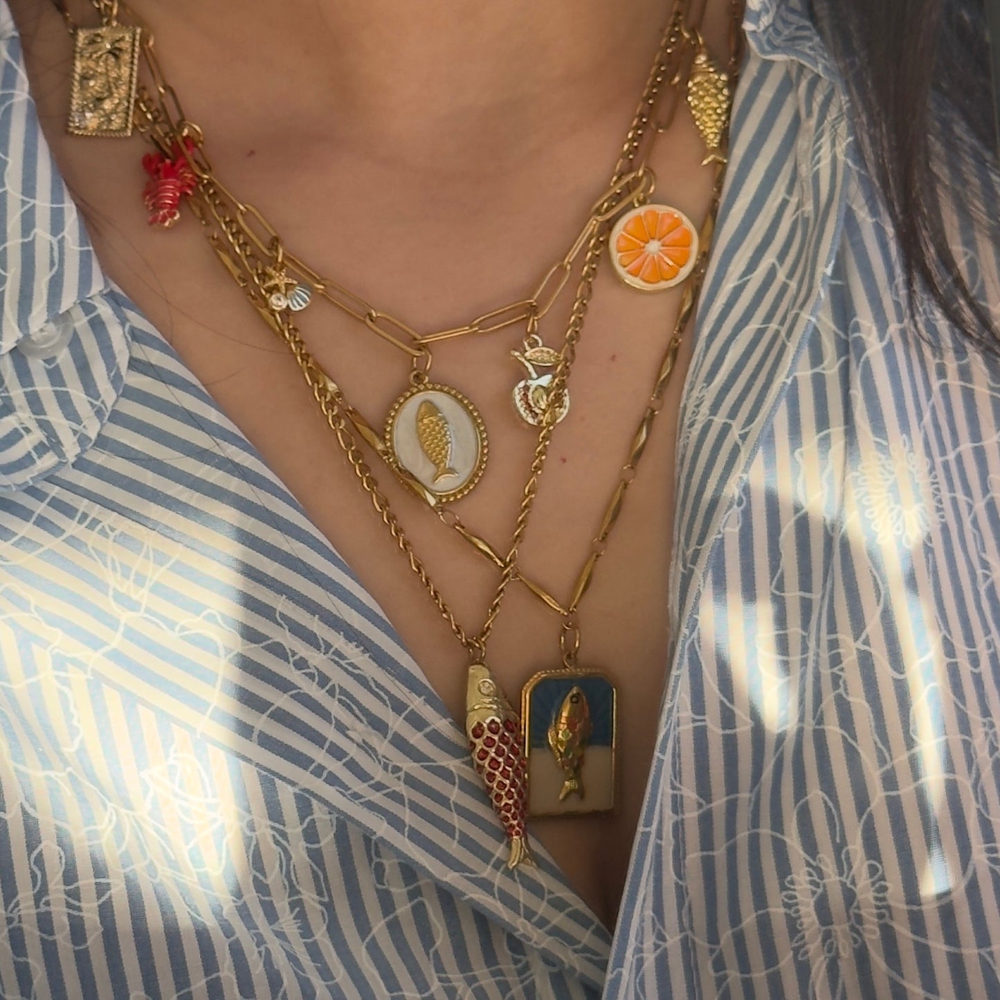 Sunset Fish Necklace