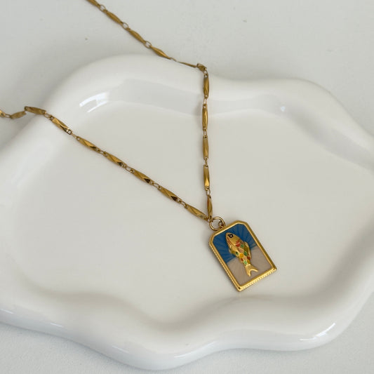 Sunset Fish Necklace